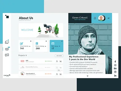 User Profile■ branding modern nature simple template design uiux user profile vectary 3d