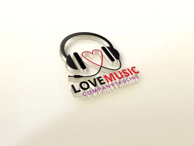 Love Music logo branding clean creative graphic design identity illustrator logo logo design pixelenabd pixelenateam typography vector
