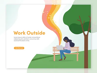 Work Outside design flat illustration illustrator indesign inspiration ui user interface userinterface ux vector web webdesign website website design