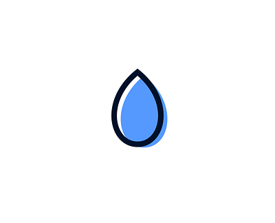 Drip blue design flat icon illustration logo vector