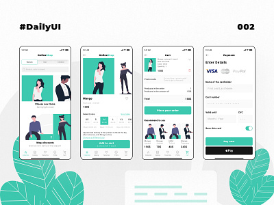 DailyUI • #002. Credit Card Checkout app design credit card checkout daily 100 challenge dailylogochallenge dailyui dailyui002 design green ios app design lights online shopping online store payment ui ux