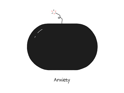 Anxiety anxiety bomb design editorial graphic design illustration karenyoojin minimal shapes