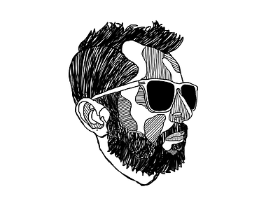 Dylan hand drawn illustration illustration art portrait sunglasses