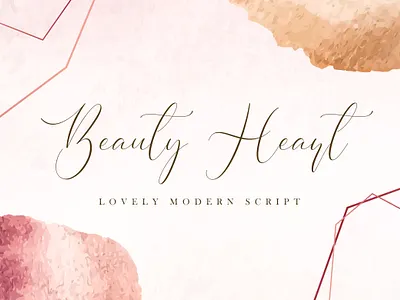 Beauty Heart - Lovely Script Font calligraphy casual classy elegant feminime handdrawn handlettering handwritten ligature logotype luxury modern signature stylish whimsical