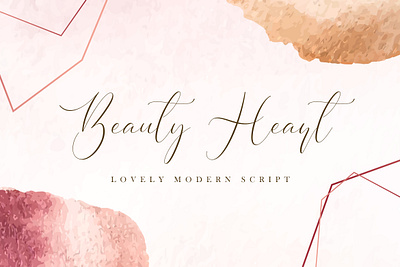 Beauty Heart - Lovely Script Font calligraphy casual classy elegant feminime handdrawn handlettering handwritten ligature logotype luxury modern signature stylish whimsical