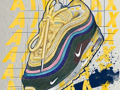 Nike Hype kids branding design drawing illustration illustrator nike painting photoshop sneaker streetwear