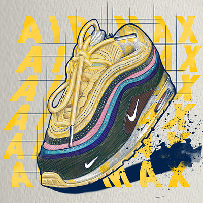 Nike Hype kids branding design drawing illustration illustrator nike painting photoshop sneaker streetwear