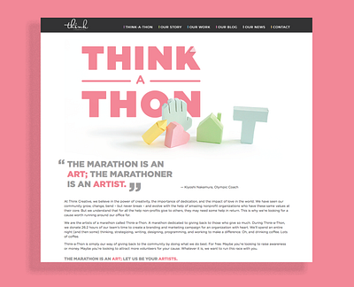 Think-a-Thon 2017 Web Design branding tactile design ui ux