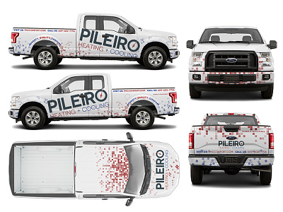 Pileiro Truck Wrap Final adobe illustrator adobe photoshop air conditioning business cooling design ford graphic design heating hvac illustration new jersey truck truck wrap vector vector illustration vehicle vehicle graphics vehicle wrap vinyl wrap