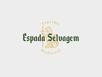 Espada Selvagem animal illustration animal logo branding branding design brasil brazil espada illustration jaguar logo logo design panther sword