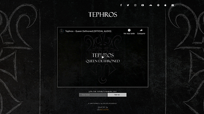 Band website design - Tephros band design home index ui ux web web design