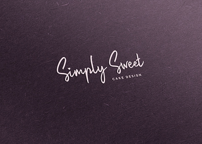 Simply Sweet Cake Design handwritten logo logo design logodesign logotype script