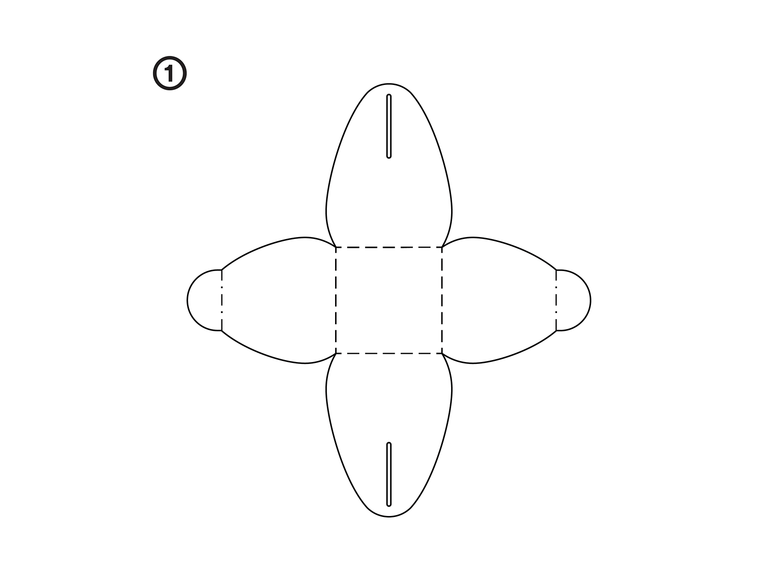 Box #001 fold pattern gift box illustration instructions origami popup visual vocabulary