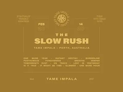 Eventually... branding design gigposter illustration logo music poster tame impala type typography vintage