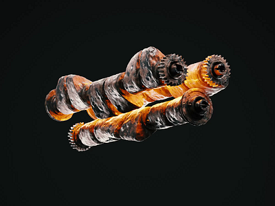 Triple Camshaft 2 3d 3d animation animated animation auto automotive blender blender3d car engine gear illustration mechanical