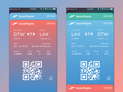 Boarding Pass app design boarding pass iphone 8 mobile ticket ui