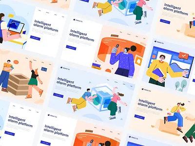 Web Illustration Collection boy colors design girl illustration web design 插图 设计