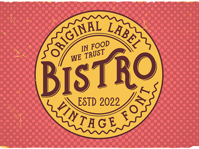 Bistro Font and graphics