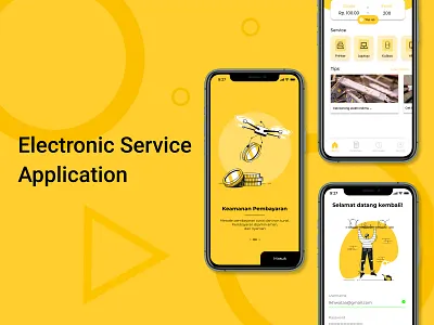 Electronic Service App ai app clean design electronic home login mobile mobile app service service app trending ui ui uidesign ux