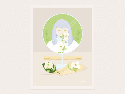 One day creative dribbble flower graphic illustration nature poster ui visual