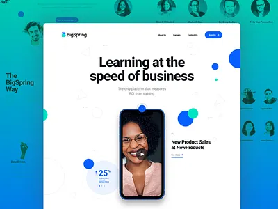 BigSpring - Homepage bigspring colors scroll startup tech webdesign website white