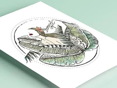Hand drawn - Tropical girl artwork design drawing graphic design hand drawn illustration photoshop sketch