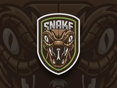 Viper Head Badge animal badge bite character cobra emblem esport gaming mascot poison shield snake snake logo snakebite team vector viper
