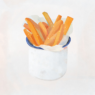 French fries design illustration photoshop wacom