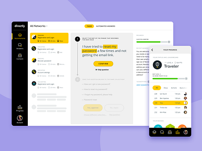 Directly Platform - Automation / Mobile + Desktop design product product design ux uxui