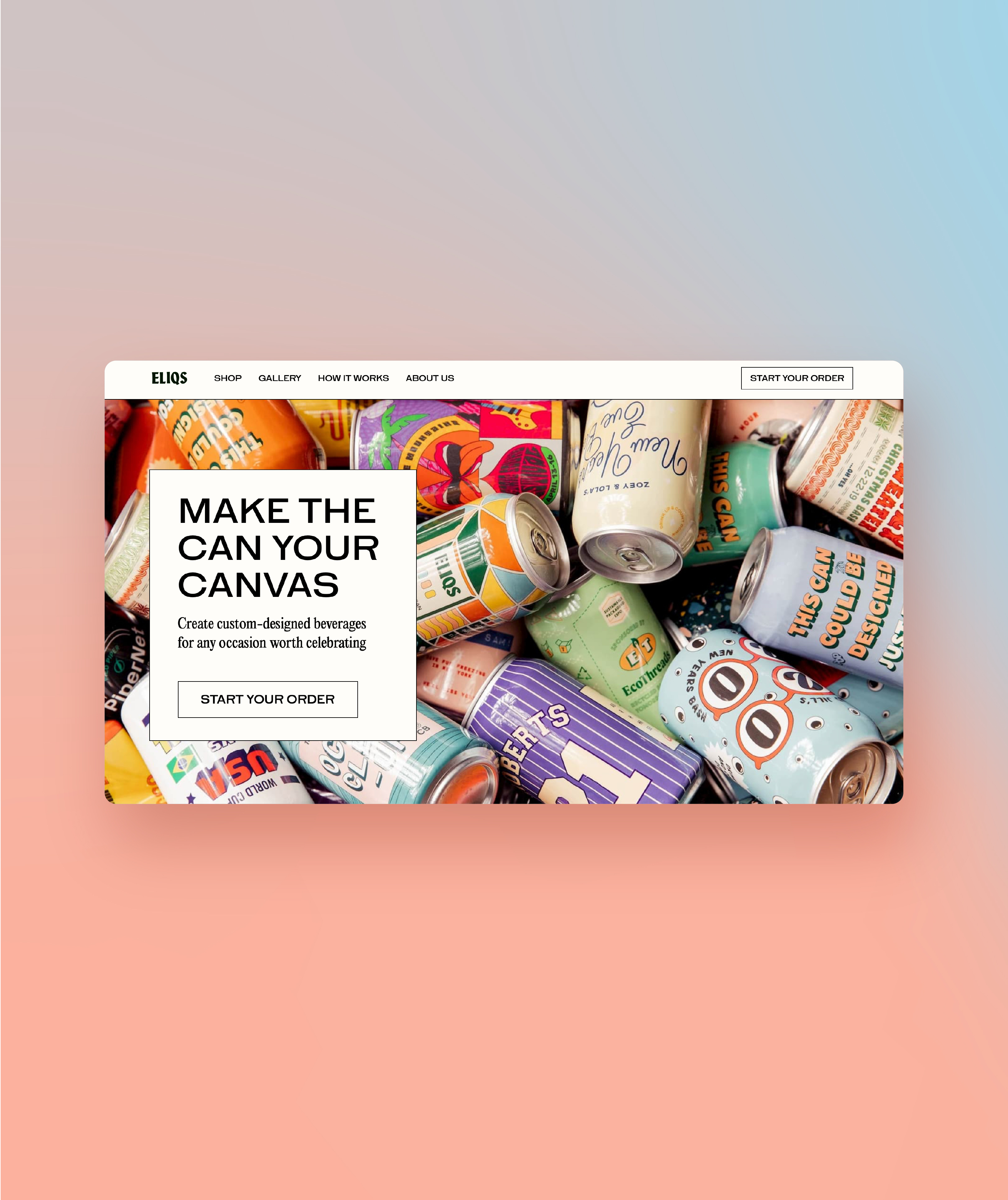 Example of Eliqs Web Design