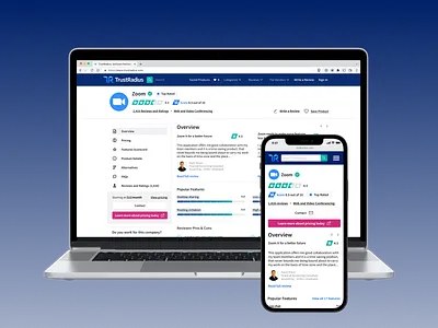 TrustRadius product page designsprint