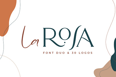 La Rosa Font Duo + 30 Chic Logos brand design branding feminine logo font font design font duo fontself handwritten font ligature font logotype minimalist logo modern logo scripture serif font stylish font