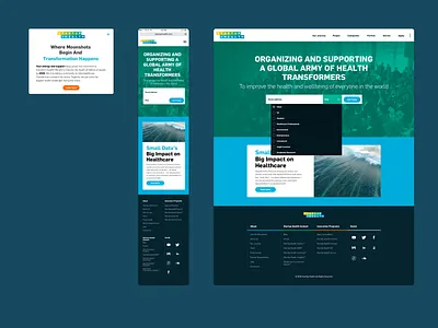 Startup Health web design home page agency
