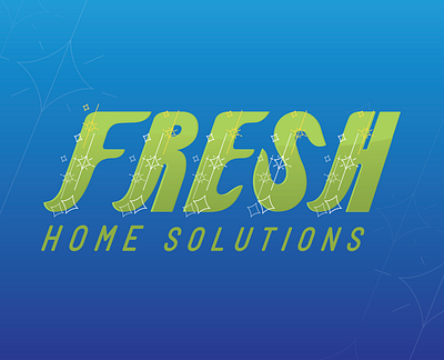 Fresh Home Solutions branding cleaning company logo typography