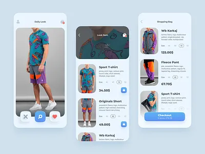 Daily Look app choose clothing design fashion figma likemywork mobile mobile app novaslide tinder trend ui ux