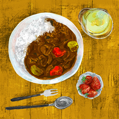 Curry rice illustraion