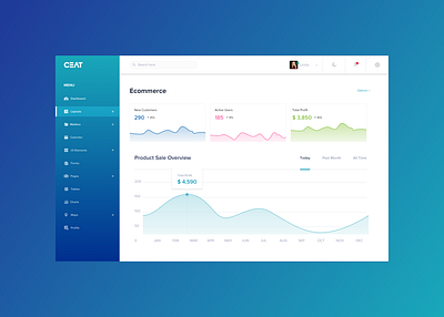 E-Commerce Admin Dashboard design flat ui ux web website