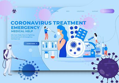 Coronavirus Emergency Medical Concept app clean coronavirus dashboard design figma fintech gradient interaction design interface landing page medical mobile product design ui user experience ux web webdesign website