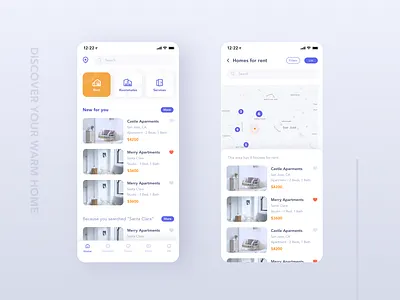 Rent app design mobile ui ux