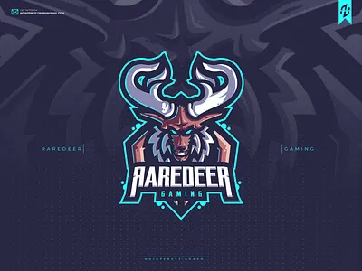 RARE DEER GAMING E SPORS LOGO animals badge blue clean deer design digital esports evil games graphic illustration illustrations illustrator layout mad mascot sports sports logo stream
