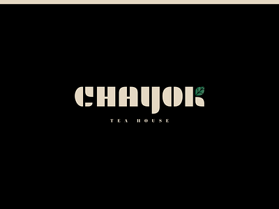 Chayok - Tea House azerbaijan baku black branding design green house leaf logo tea typography vector