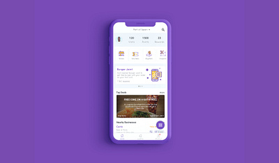 Loyalty App app design flat floating button icon illustraion loyalty material material design minimal promotion purple ui ux yellow