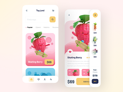 Toy Land App app clean color colour ios minimal popular toy trend trending ui userinterface ux