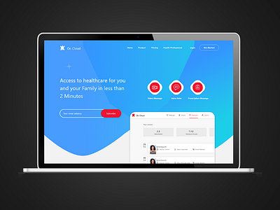 Dr Cloud landing page adobe photoshop adobe xd ui design