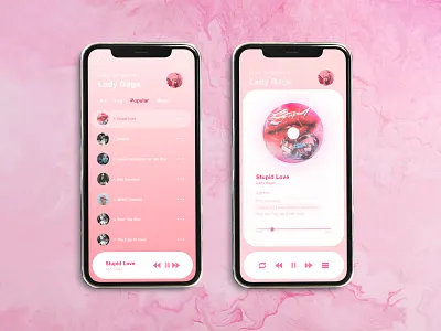 Music App lady gaga music app music player music player app music player ui stupid love