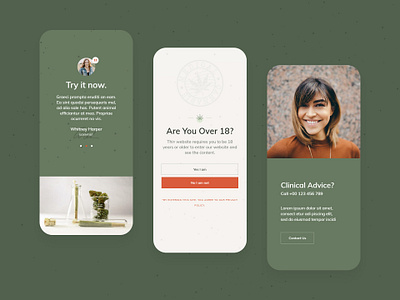 Green Grow clean design flat modern type typography ui ux web website