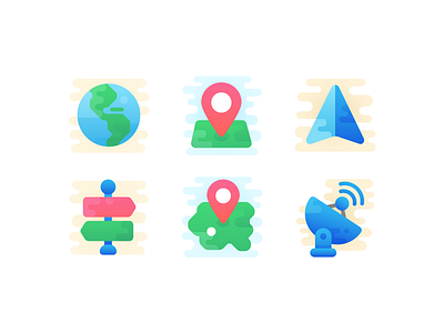 Cute Clipart: Location address america country design earth flat gps icon icon set illustrator location ui ux vector web