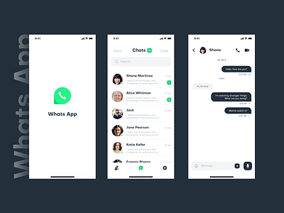 Whats app Redesign app apple design ios mobile redesign trend ui ui design ux design whats app whatsapp whatsapp redesign white