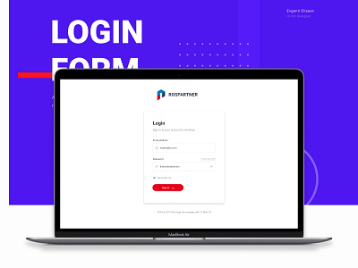 Login form design form log in login login form sign in signin ui