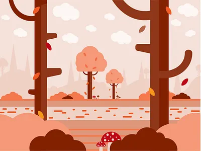 Autumn Landscape background art background design design flat flat design flat illustration graphic design graphicdesign illustration illustration art illustration design illustrator landscape design landscape illustration minimal minimal illustration vector